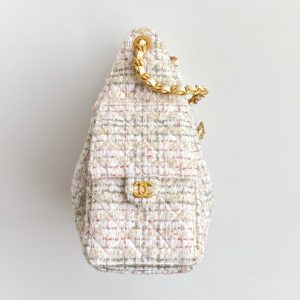 CC 25 hobo bag 30 ivory white pink tweed