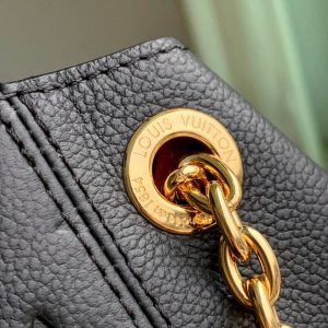 Anytime 42cm Tote Bag Black Gold Empreinte leather 250554