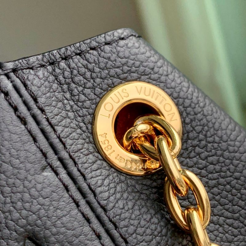 Anytime 42cm Tote Bag Black Gold Empreinte leather 250554