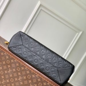 Anytime 42cm Tote Bag Black Gold Empreinte leather 250554