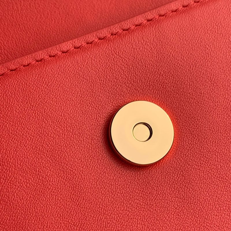 Wallet On Chain LV Bloom 20cm Red Calfskin 250363