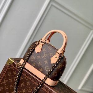 imgHD_4828b284_20250613_cmp_i1749801682711_5309_0_2_jpg LV Alma Monogram Bag 19.5cm Brown Beige Leather Canvas 337560