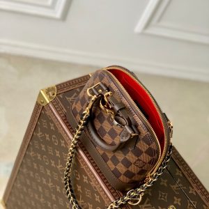 LV Alma Monogram Bag 19.5cm Brown Leather Canvas 337564
