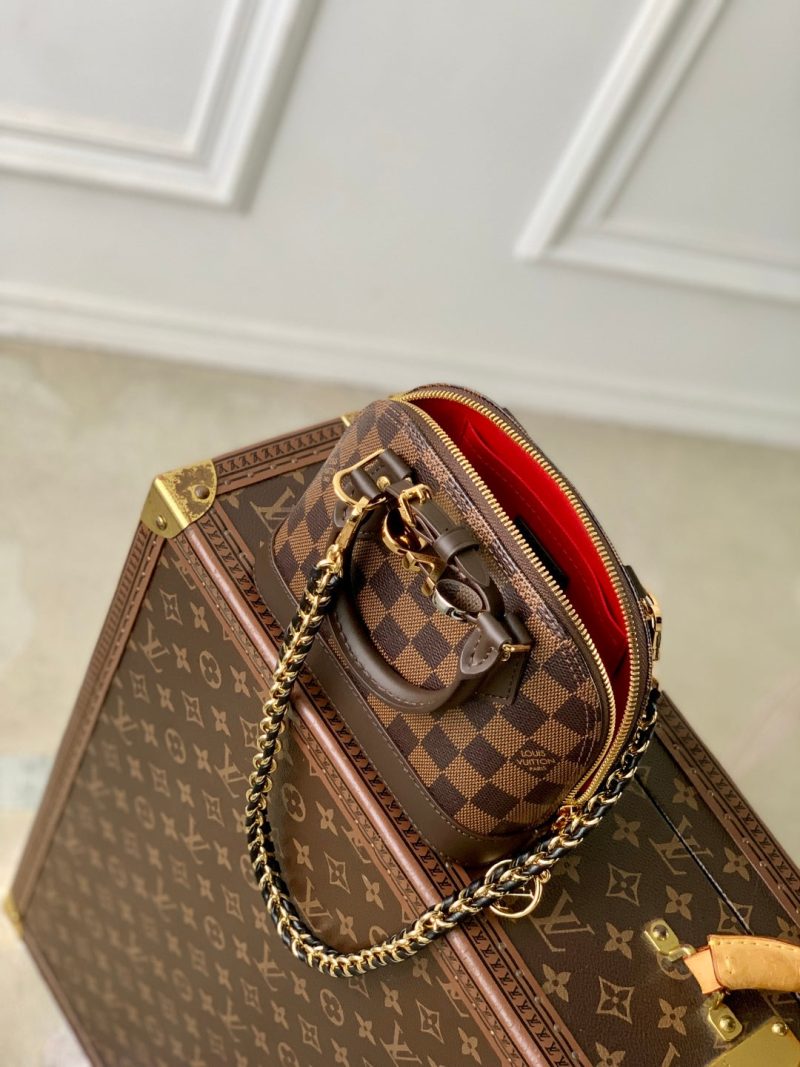 LV Alma Monogram Bag 19.5cm Brown Leather Canvas 337564