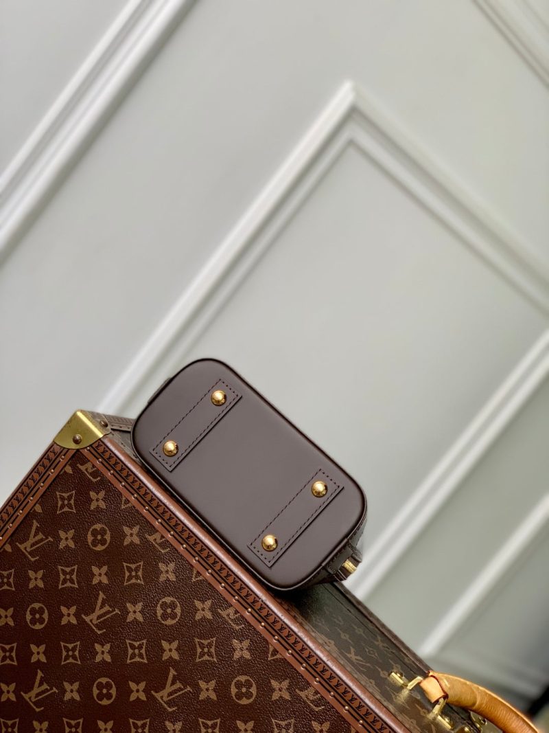 LV Alma Monogram Bag 19.5cm Brown Leather Canvas 337564