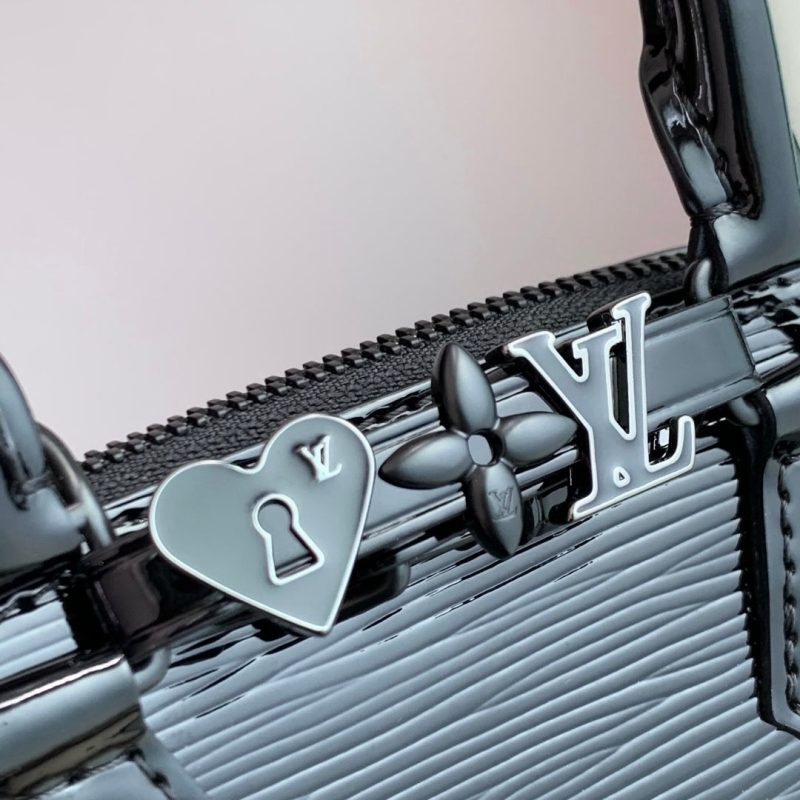 LV Alma Monogram Bag 19.5cm Black Epi Leather 337573