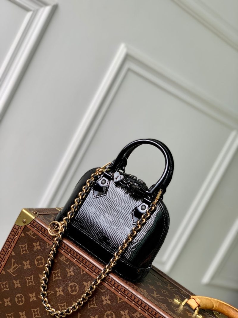 LV Alma Monogram Bag 19.5cm Black Epi Leather 337573