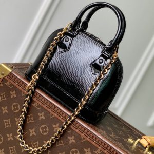 LV Alma Monogram Bag 19.5cm Black Epi Leather 337573