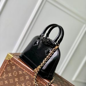 LV Alma Monogram Bag 19.5cm Black Epi Leather 337573