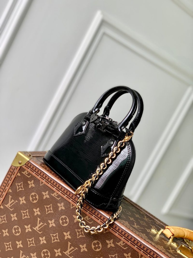 LV Alma Monogram Bag 19.5cm Black Epi Leather 337573