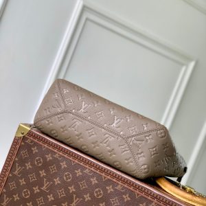 LV 2025 Louis Vuitton All In One MM Bag 40cm Gray Monogram Empreinte Leather 343619