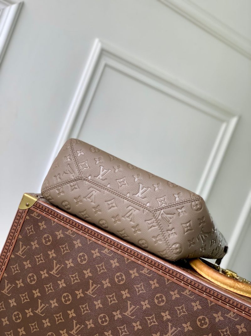 LV 2025 Louis Vuitton All In One MM Bag 40cm Gray Monogram Empreinte Leather 343619