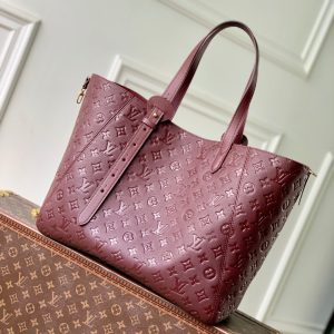 imgHD_4828b284_20250918_cmp_i1758180787657_3444_0_2_jpg LV 2025 Louis Vuitton All In One MM Bag 56cm Wine Red Monogram Empreinte Leather 343623