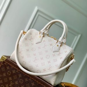 LV 2025 Speedy Bandoulière 25 White Calfskin 347096