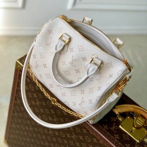 LV 2025 Speedy Bandoulière 25 White Calfskin 347096