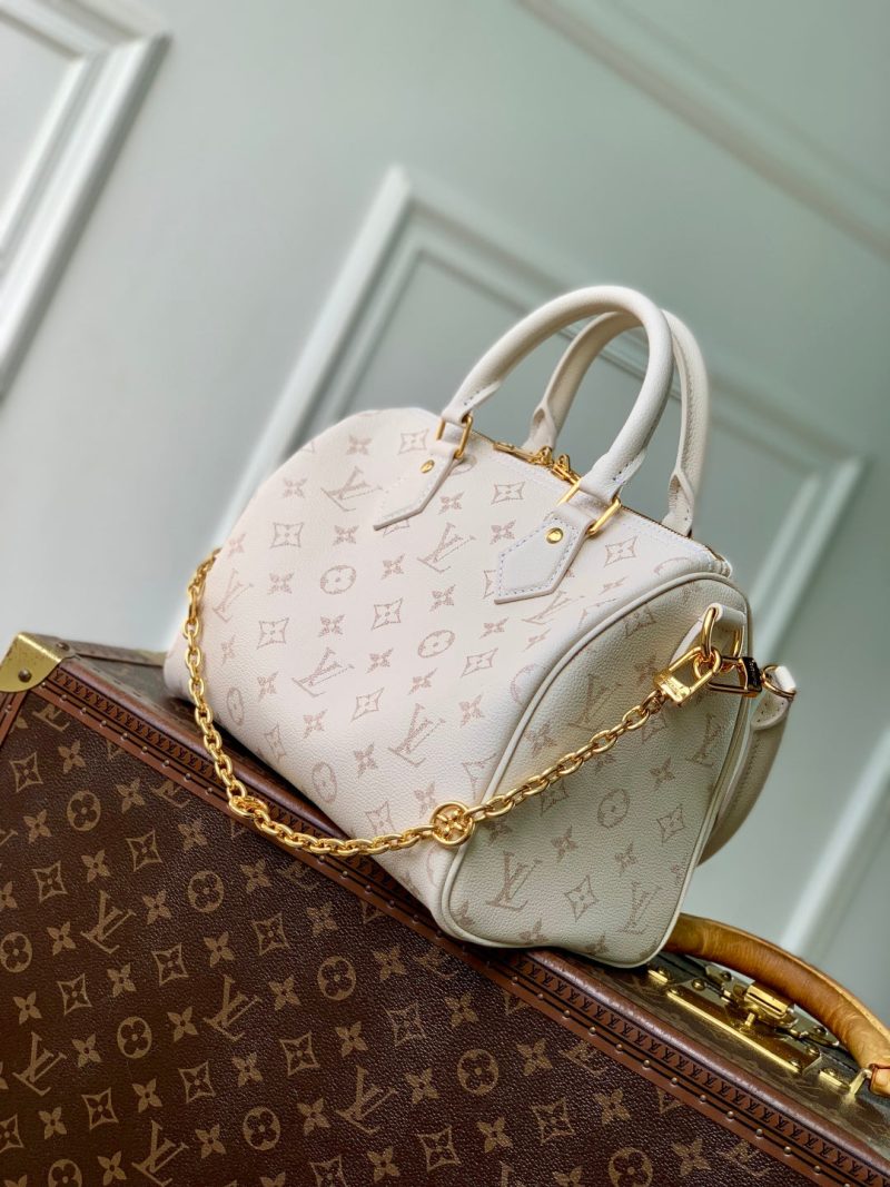 LV 2025 Speedy Bandoulière 25 White Calfskin 347096