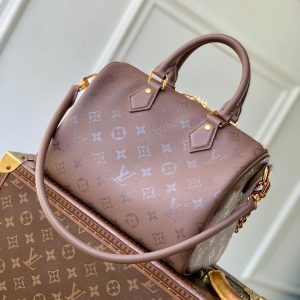 LV 2025 Speedy Bandoulière 25 Wine Red Calfskin 347094