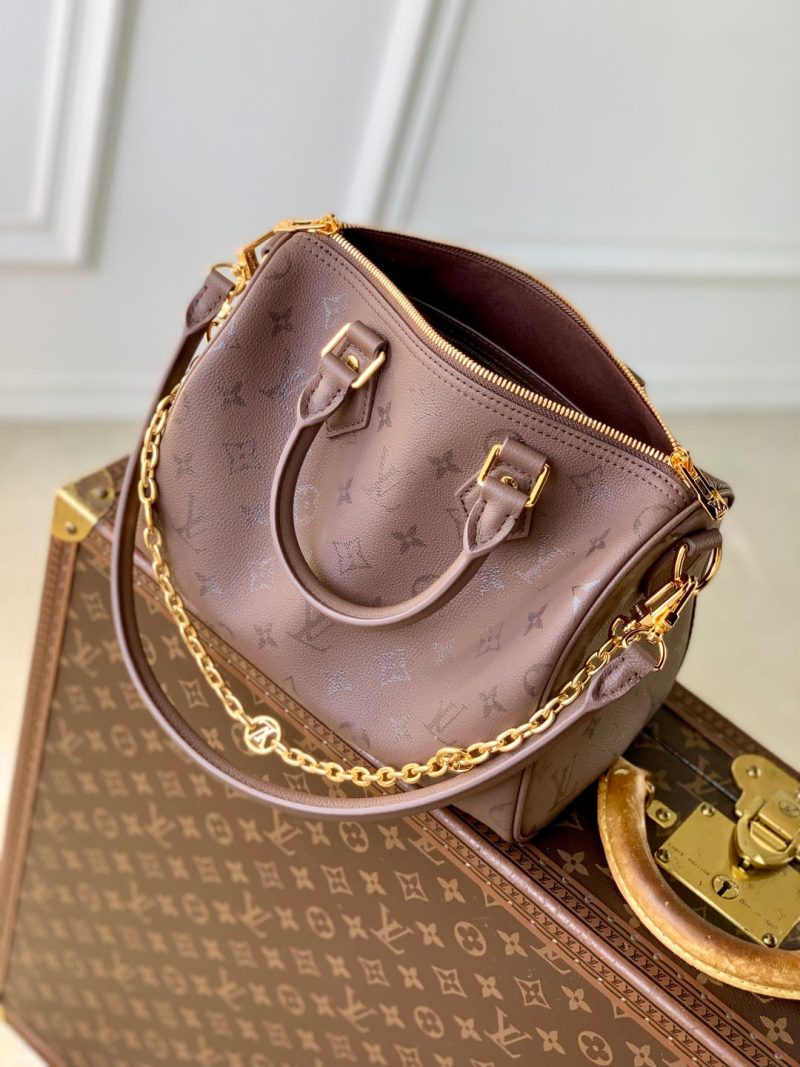 LV 2025 Speedy Bandoulière 25 Wine Red Calfskin 347094