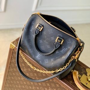 LV 2025 Speedy Bandoulière 25 Black Calfskin 347095