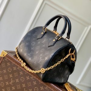 LV 2025 Speedy Bandoulière 25 Black Calfskin 347095