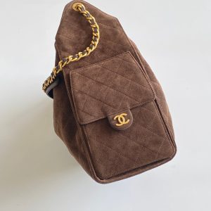 CC 2025 Hobo Bag 40cm Brown Suede