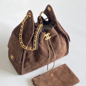 CC 2025 Hobo Bag 40cm Brown Suede