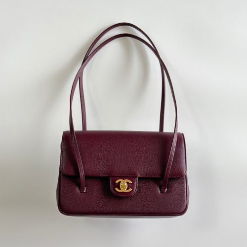 Chanel 26 Shoulder Bag 22 Burgundy Caviar Leather