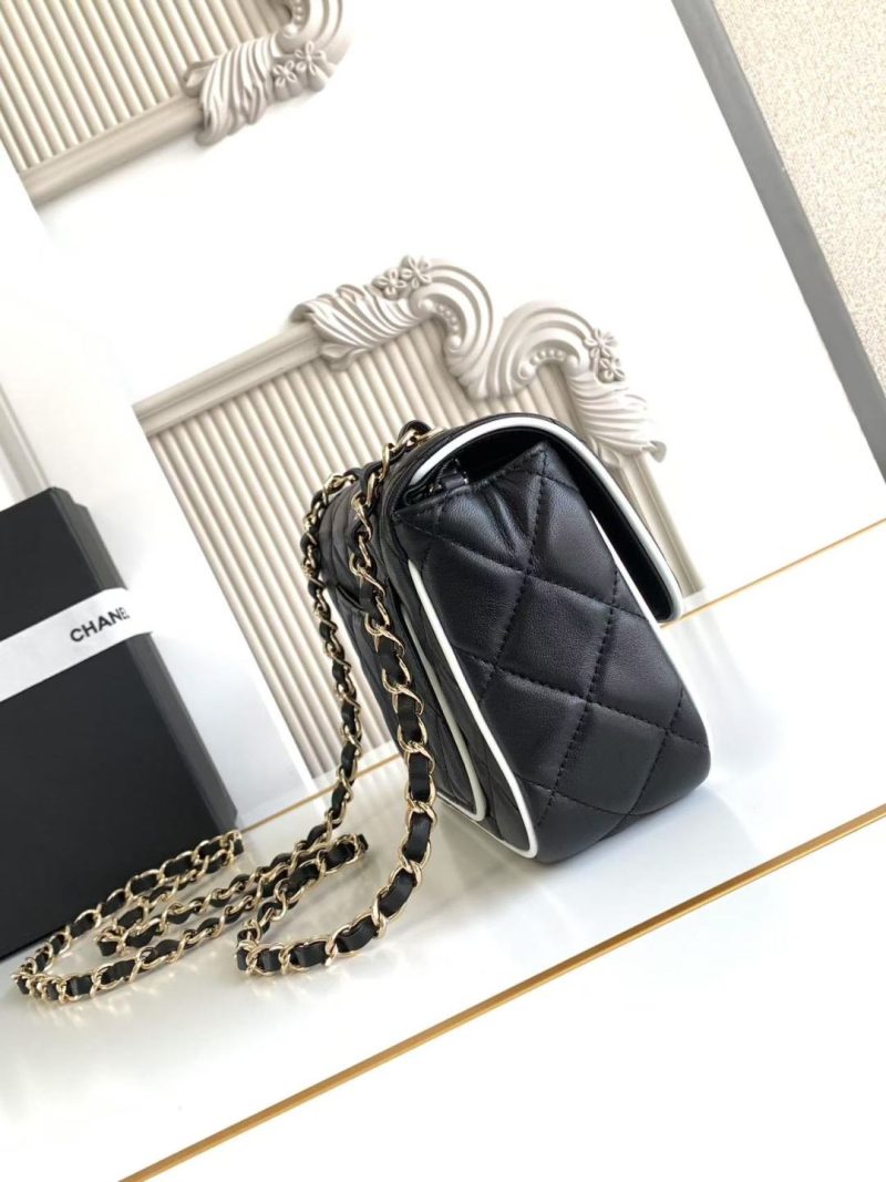 imgHD_b5cc9469_20250326_cmp_a1742961547421_6848_jpg CC 25P Mini Flap Bag 20cm Black White Calfskin