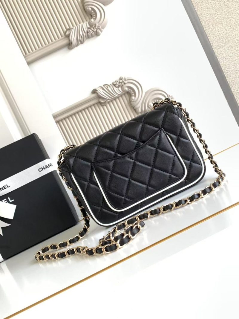 imgHD_b5cc9469_20250326_cmp_a1742961547423_8544_jpg CC 25P Mini Flap Bag 20cm Black White Calfskin
