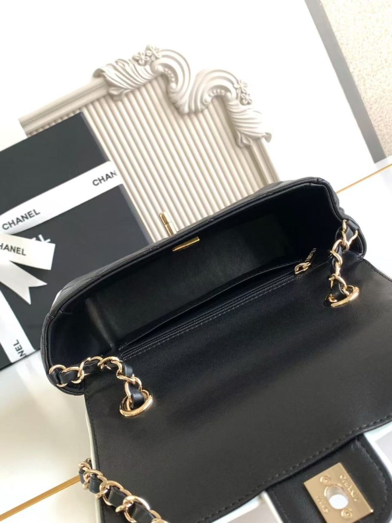 imgHD_b5cc9469_20250326_cmp_a1742961550766_6536_jpg CC 25P Mini Flap Bag 20cm Black White Calfskin