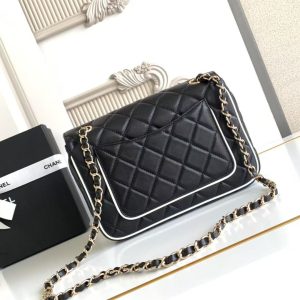 imgHD_b5cc9469_20250326_cmp_a1742961588743_5203_jpg CC 25P Mini Flap Bag 23cm Black White Calfskin