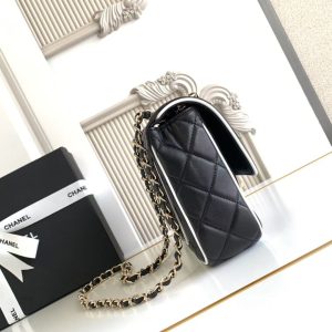 imgHD_b5cc9469_20250326_cmp_a1742961588748_7678_jpg CC 25P Mini Flap Bag 23cm Black White Calfskin