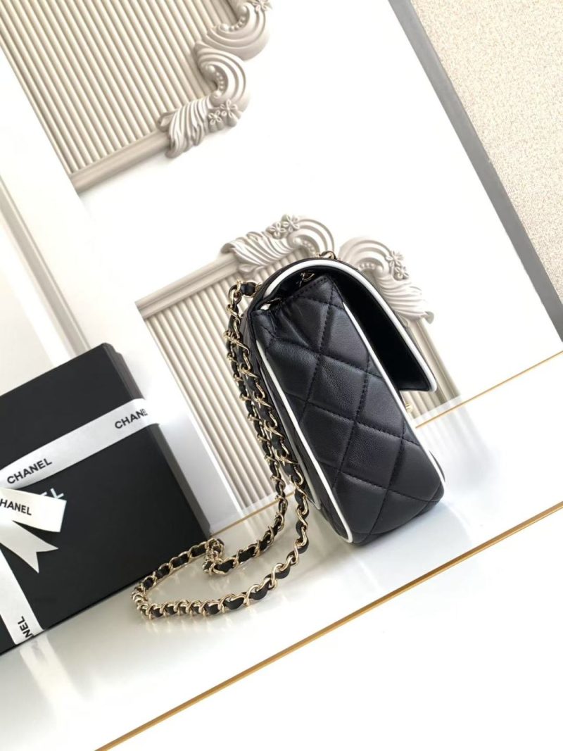 imgHD_b5cc9469_20250326_cmp_a1742961588748_7678_jpg CC 25P Mini Flap Bag 23cm Black White Calfskin