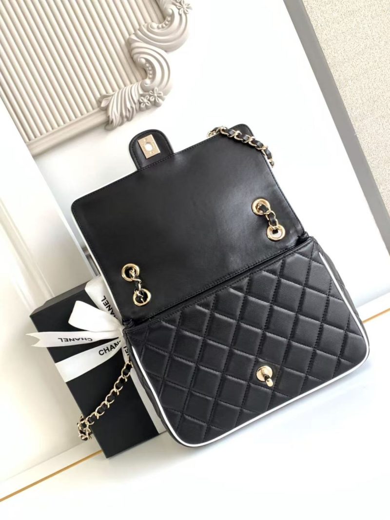 imgHD_b5cc9469_20250326_cmp_a1742961591499_3888_jpg CC 25P Mini Flap Bag 23cm Black White Calfskin