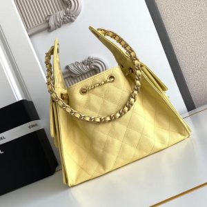 imgHD_b5cc9469_20250402_cmp_a1743591671808_1015_jpg CC 25C Hobo Bag 30cm Yellow Grained Calfskin
