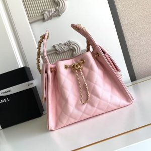 imgHD_b5cc9469_20250402_cmp_a1743591728095_7046_jpg CC 25C Hobo Bag 30cm Pink Grained Calfskin
