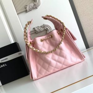 imgHD_b5cc9469_20250402_cmp_a1743591728098_1278_jpg CC 25C Hobo Bag 30cm Pink Grained Calfskin