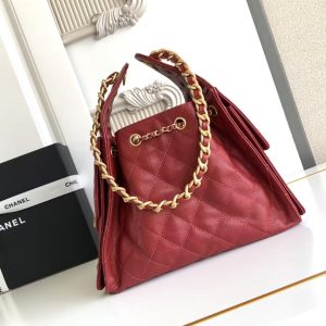 imgHD_b5cc9469_20250402_cmp_a1743591750004_1156_jpg CC 25C Hobo Bag 30cm Dark Red Grained Calfskin