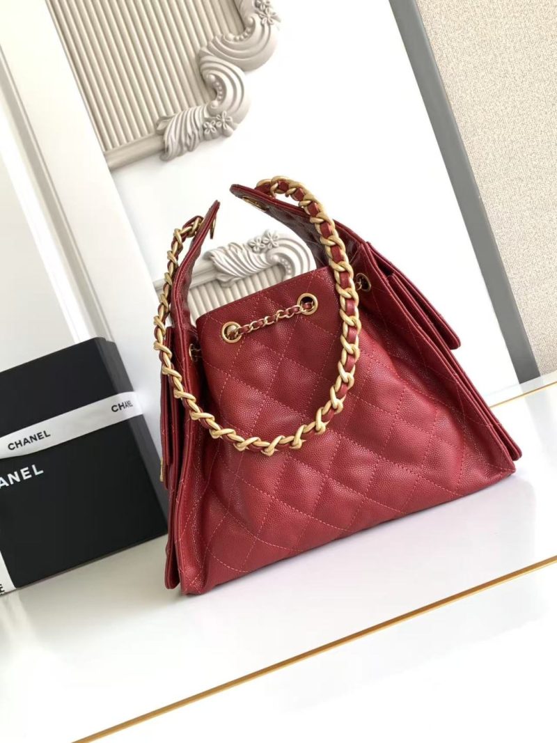 imgHD_b5cc9469_20250402_cmp_a1743591750004_1156_jpg CC 25C Hobo Bag 30cm Dark Red Grained Calfskin