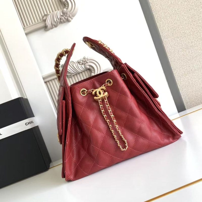 imgHD_b5cc9469_20250402_cmp_a1743591750032_7368_jpg CC 25C Hobo Bag 30cm Dark Red Grained Calfskin