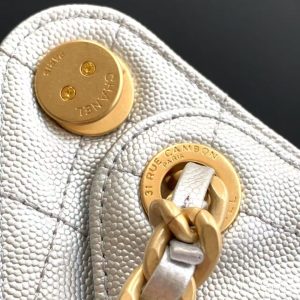 CC 25C Hobo Bag 30cm Silver Metalic Grained Calfskin