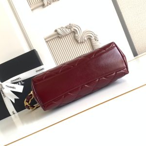 CC Hobo Bag With Chain 35cm Red Lambskin 277763 GHW