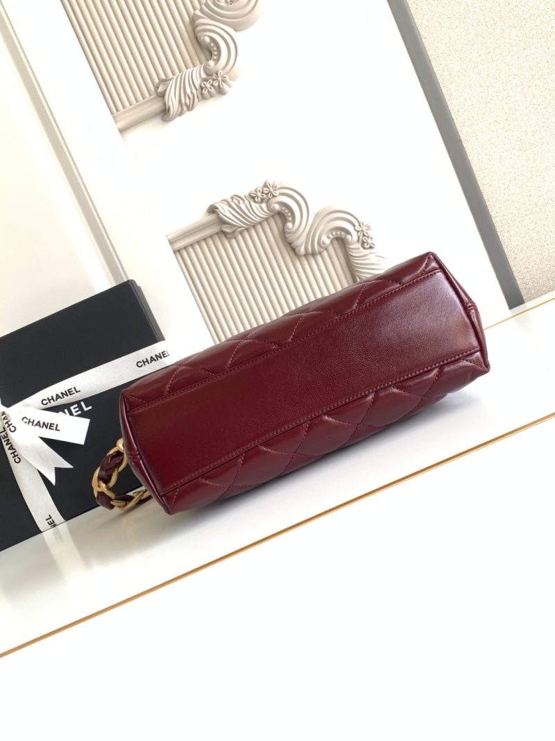 CC Hobo Bag With Chain 35cm Red Lambskin 277763 GHW