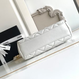 CC Hobo Bag With Chain 35cm White Lambskin 277764 GHW