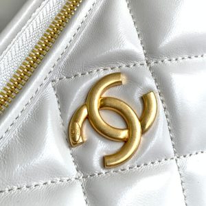 CC Hobo Bag With Chain 35cm White Lambskin 277764 GHW