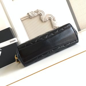 CC Hobo Bag With Chain 35cm Black Lambskin 277765 GHW