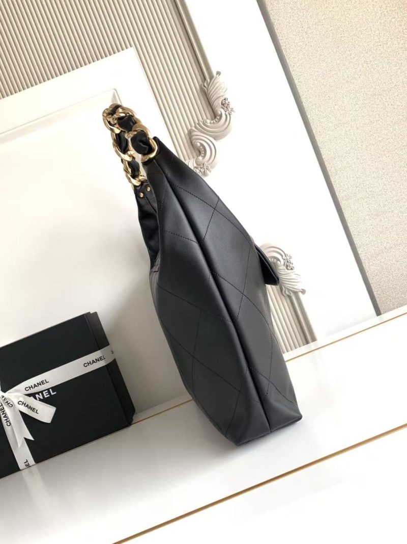 CC 2025 Bag 28cm Black Gold Calfskin