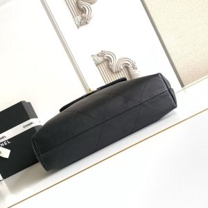 CC 2025 Bag 28cm Black Gold Calfskin