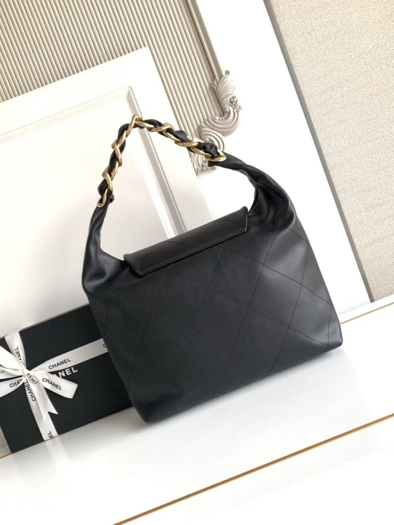 CC 2025 Bag 28cm Black Gold Calfskin