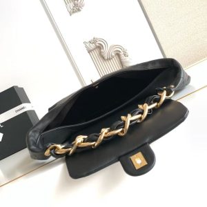 CC 2025 Bag 28cm Black Gold Calfskin